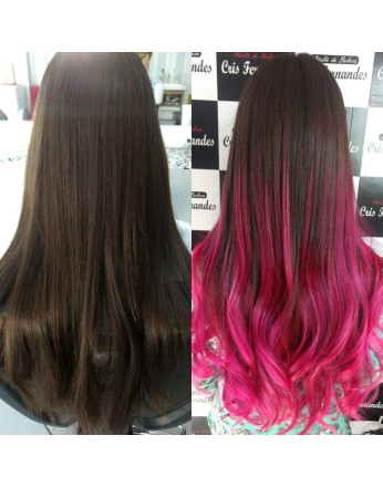 cabelo colorido, rosa fucsia, tonalizante rosa