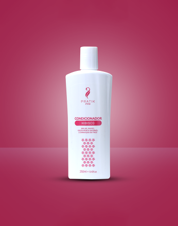 Condicionador Hibisco, condicionamento da fibra, selamento das cutículas, nutrição dos fios 