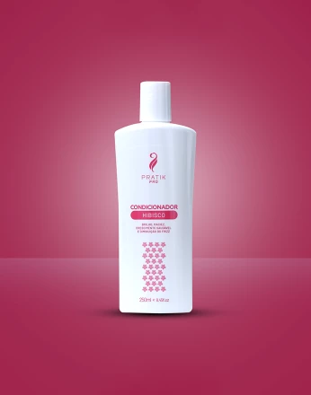 Condicionador Hibisco, condicionamento da fibra, selamento das cutículas, nutrição dos fios 